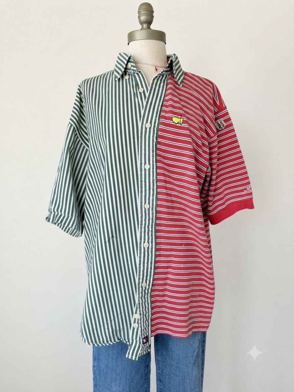 Reworked 1-of-1 Masters Golf x Tommy Hilfiger Upcycled Shirt XL - Picture 3 of 8